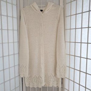 BCBGMaxAzria Spring Hooded Duster Cardigan - Small